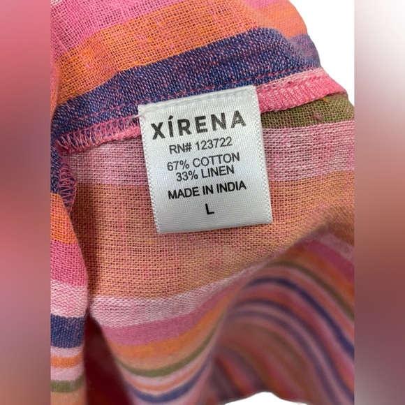 Xirena Esme Citrus Melange NWT Cotton Linen Maxi Summer dress Woman's Size Large - Picture 6 of 15